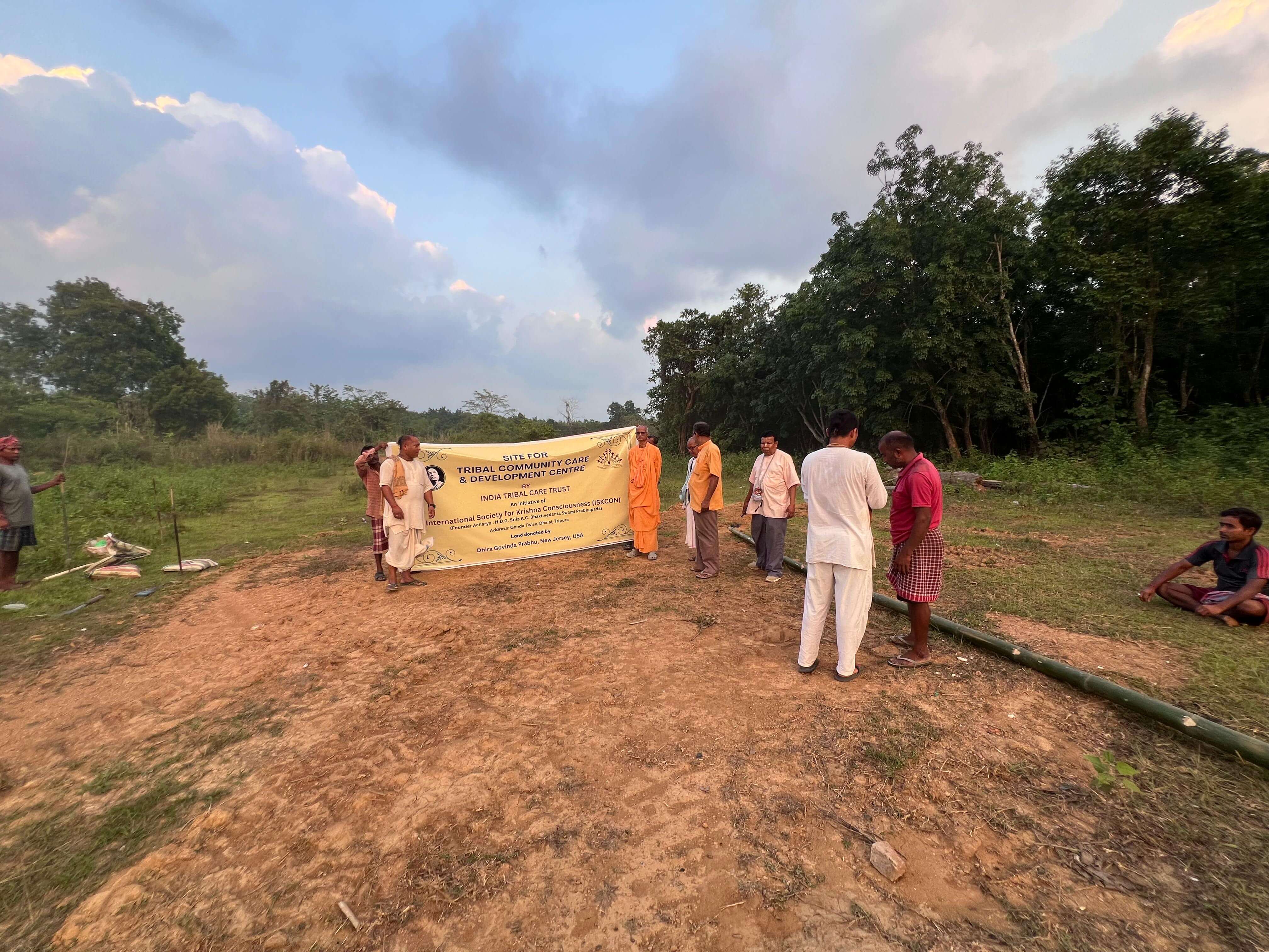 Cleared land at Ganda Chara with hills in background